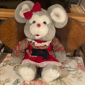 Vtg 1992 Twinkle & Star Christmas Mouse 20" Plush Commonwealth Twinkles Preowned